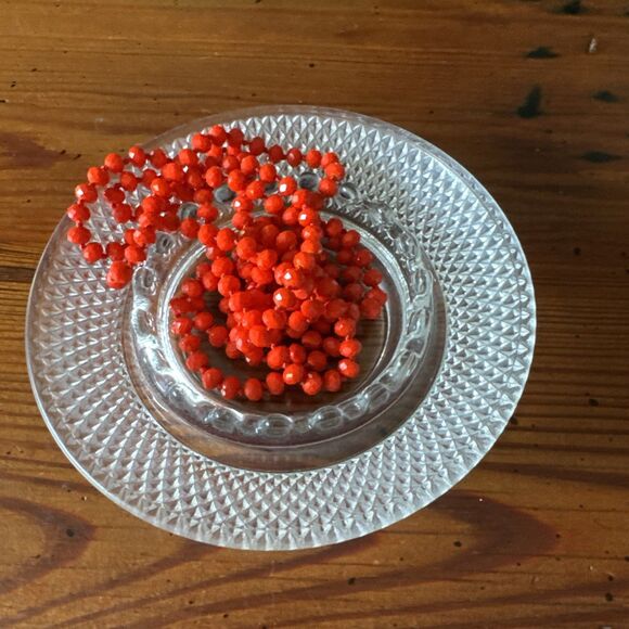 Vintage Mid-century Indiana Glass Diamond Point Hobnail Clear Ashtray Dish 6" - Picture 6 of 7